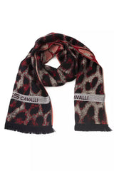 Cavalli Class Burgundy Wool Men Scarf -   -  Cavalli Class.
