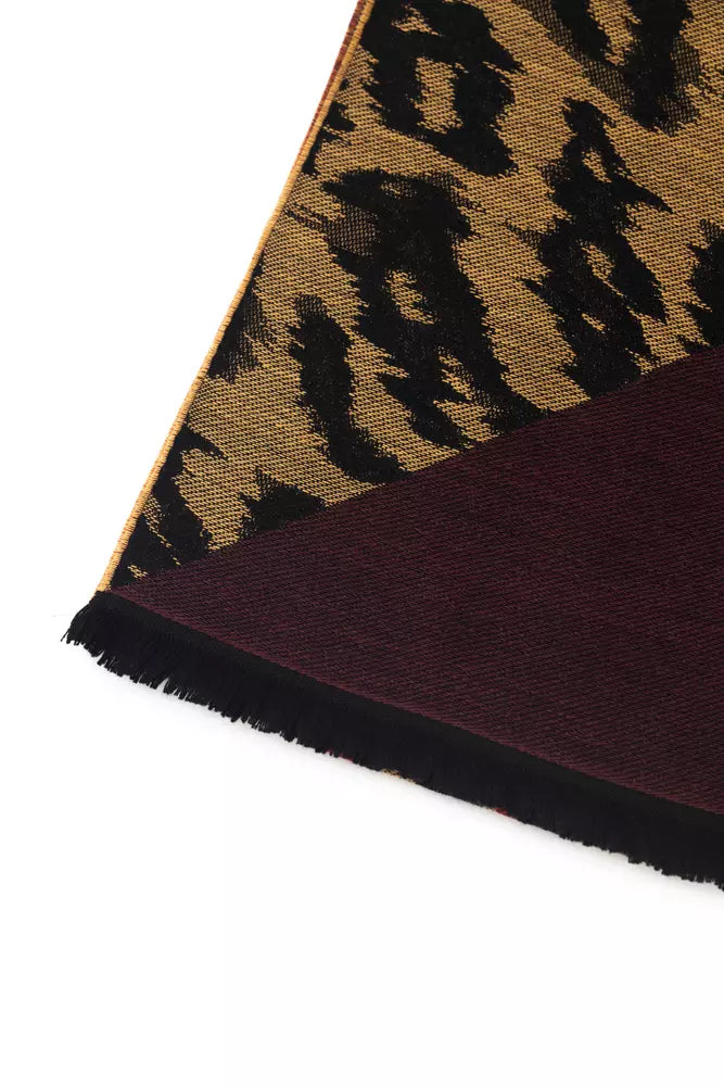 Cavalli Class Brown Wool Men Scarf -   -  Cavalli Class.