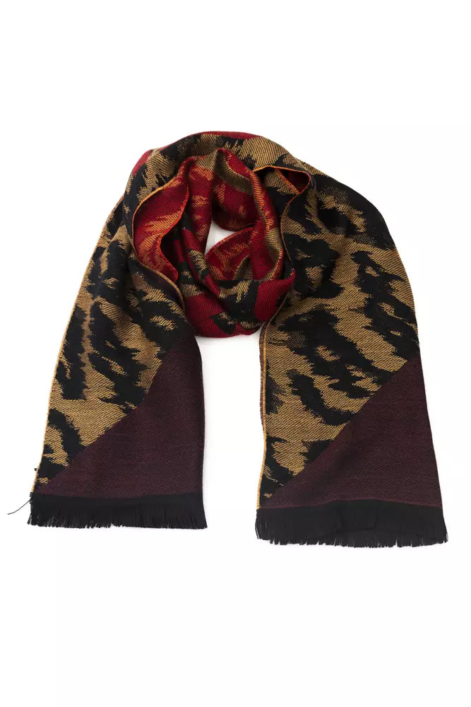 Cavalli Class Brown Wool Men Scarf -   -  Cavalli Class.