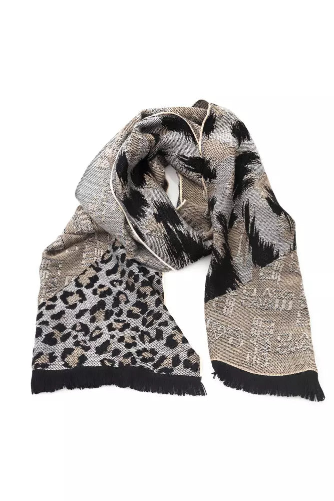 Cavalli Class Beige Wool Men Scarf -   -  Cavalli Class.