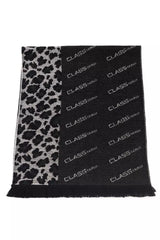 Cavalli Class Black Wool Men Scarf -   -  Cavalli Class.