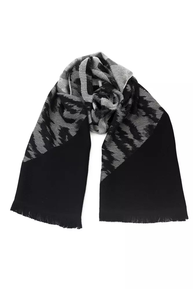 Cavalli Class Gray Wool Men Scarf -   -  Cavalli Class.