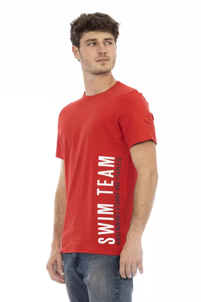 Bikkembergs Red Cotton Men T-Shirt -   -  Bikkembergs.