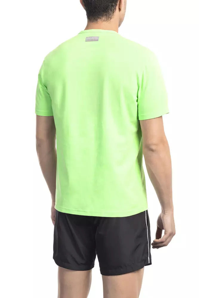 Bikkembergs Green Cotton Men T-Shirt -   -  Bikkembergs.