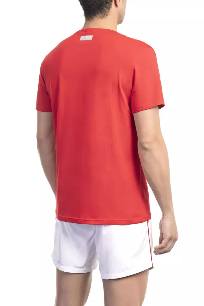 Bikkembergs Red Cotton Men T-Shirt -   -  Bikkembergs.