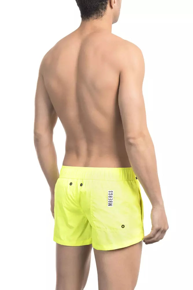 Bikkembergs Yellow Polyamide Men Swim Short -   -  Bikkembergs.