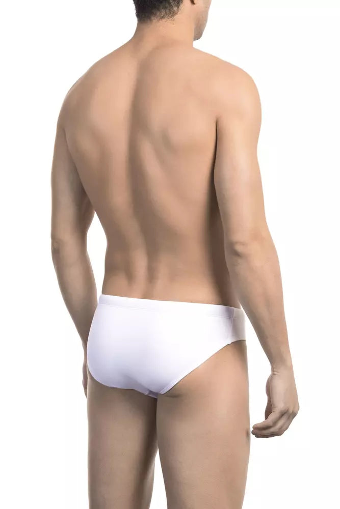 Bikkembergs White Polyamide Men's Swimwear -   -  Bikkembergs.