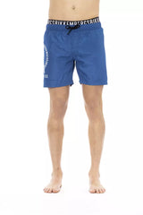 Bikkembergs Blue Polyester Men Swim Short -   -  Bikkembergs.