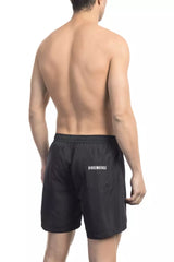 Bikkembergs Black Polyester Men Swim Short -   -  Bikkembergs.