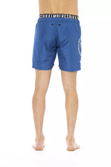Bikkembergs Blue Polyester Men Swim Short -   -  Bikkembergs.