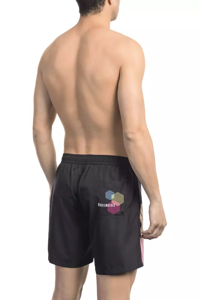 Bikkembergs Black Polyester Men's Swim Short -   -  Bikkembergs.