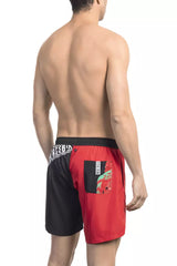 Bikkembergs Red Polyester Men Swim Short -   -  Bikkembergs.