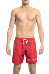 Bikkembergs Red Polyester Men Swim Short -   -  Bikkembergs.