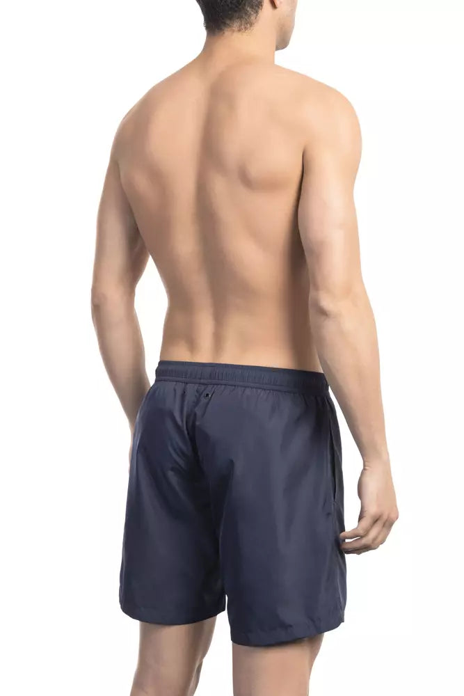 Bikkembergs Blue Polyester Men Swim Short -   -  Bikkembergs.