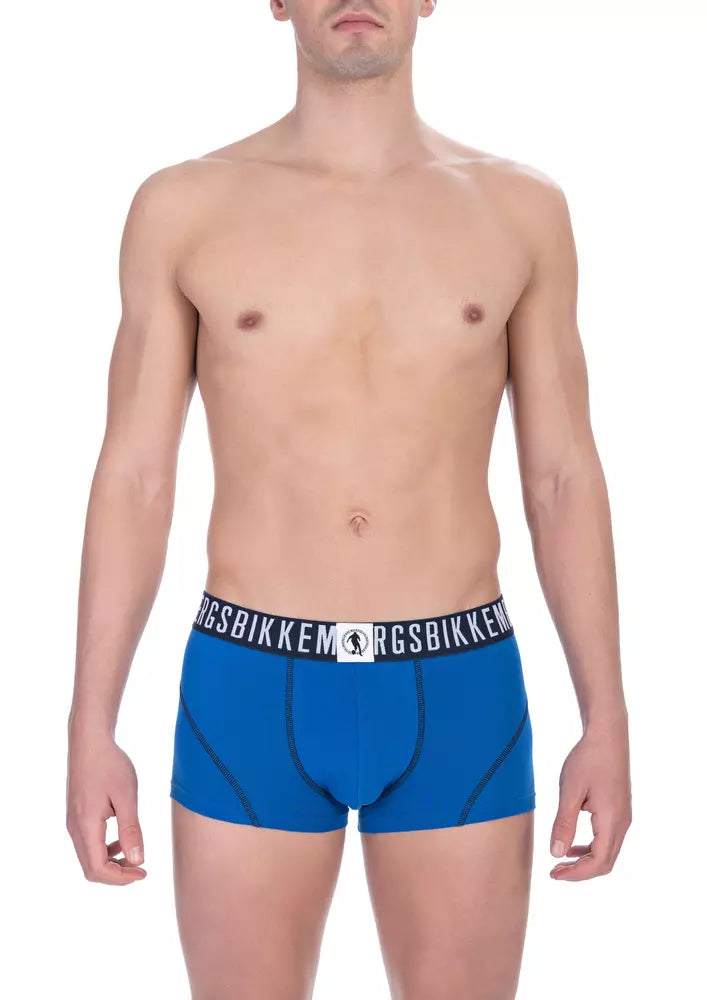 Bikkembergs "Blue Cotton Men Underwear Trunk Twin Pack" -   -  Bikkembergs.