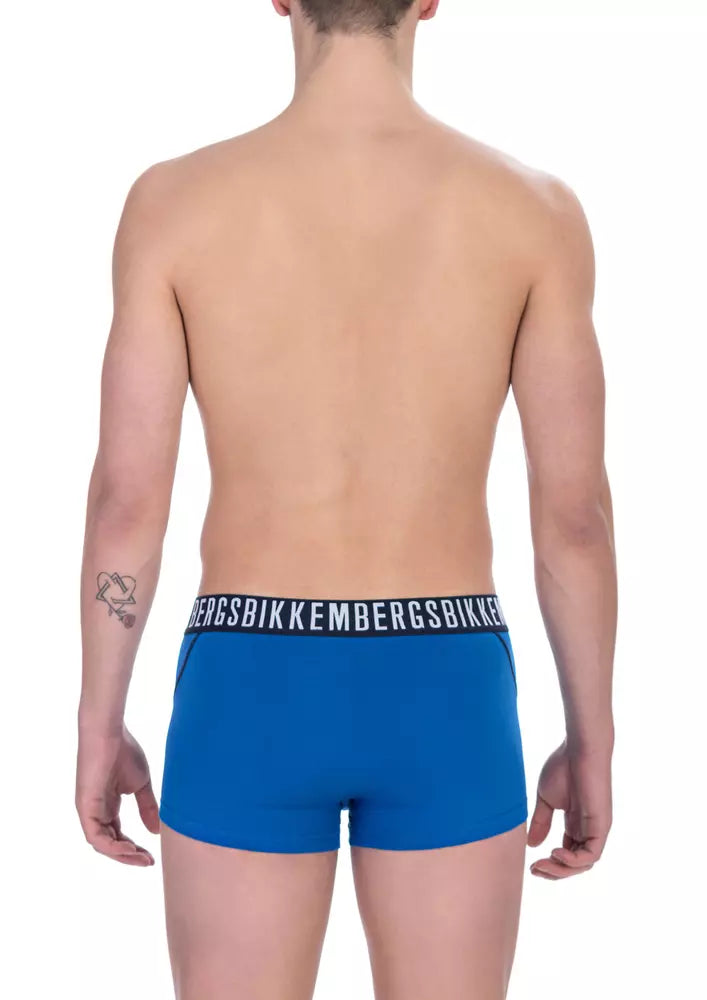 Bikkembergs "Blue Cotton Men Underwear Trunk Twin Pack" -   -  Bikkembergs.
