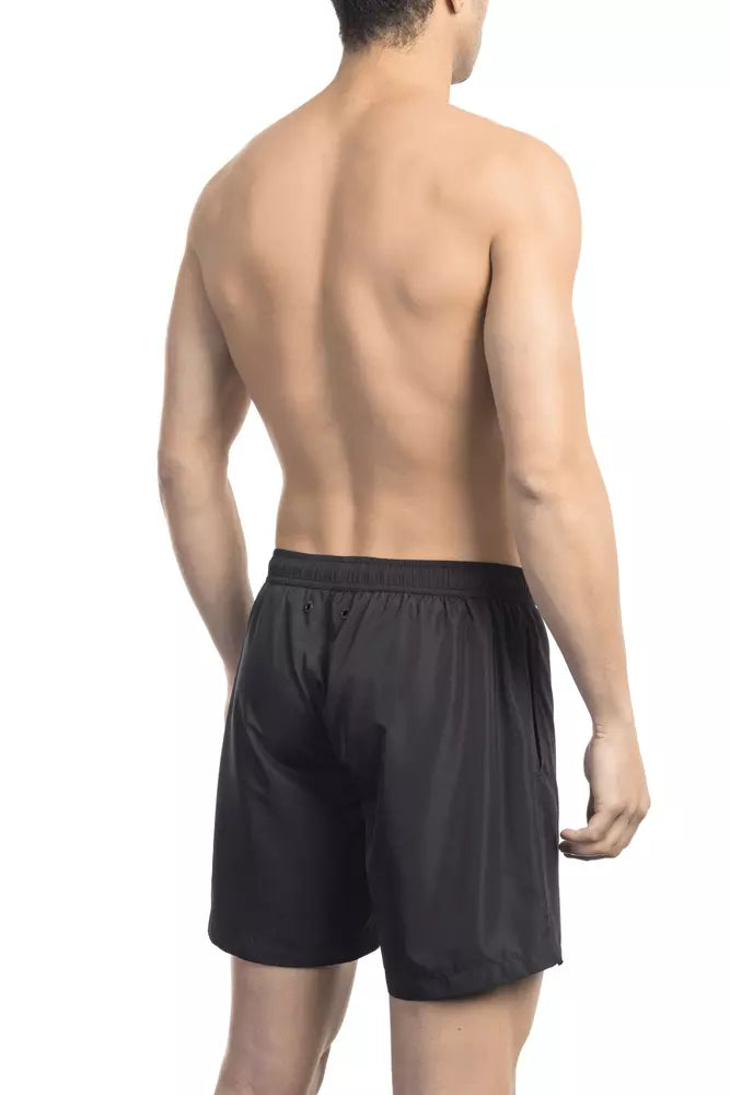 Bikkembergs Black Polyester Men's Swim Short -   -  Bikkembergs.