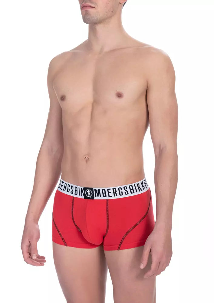 Bikkembergs Red Cotton Men's Trunk Underwear -   -  Bikkembergs.