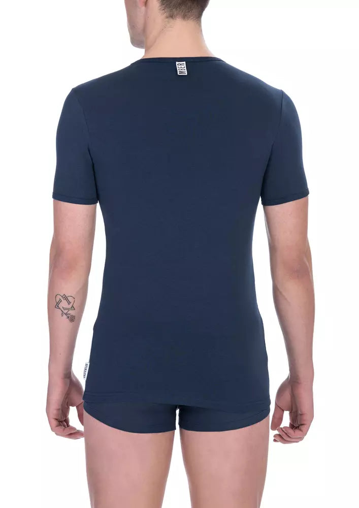 Bikkembergs Blue Cotton Men T-Shirt -   -  Bikkembergs.