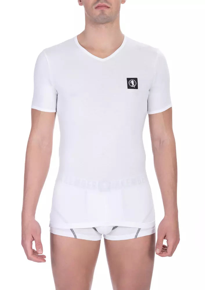 Bikkembergs White Cotton Men T-Shirt -   -  Bikkembergs.
