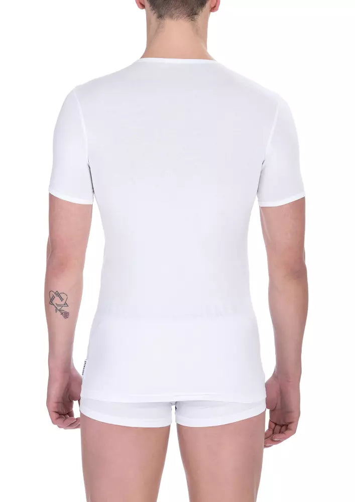 Bikkembergs White Cotton Men T-Shirt -   -  Bikkembergs.