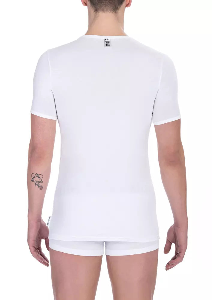 Bikkembergs White Cotton Men T-Shirt -   -  Bikkembergs.