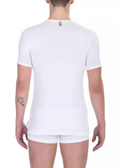 Bikkembergs White Cotton Men T-Shirt -   -  Bikkembergs.