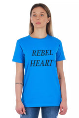 Frankie Morello Light Blue Cotton Women Top -   -  Frankie Morello.