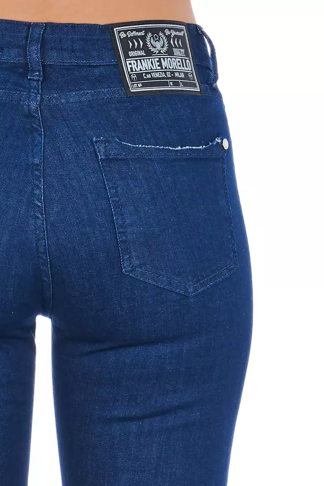 Frankie Morello Blue Cotton Women's Skinny Jean -   -  Frankie Morello.
