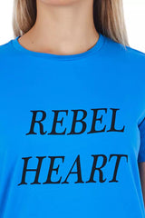 Frankie Morello Light Blue Cotton Women Top -   -  Frankie Morello.