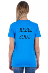Frankie Morello Light Blue Cotton Women Top -   -  Frankie Morello.