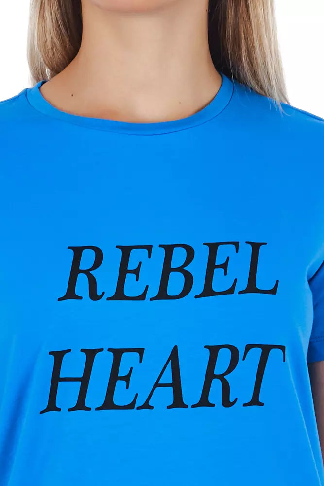 Frankie Morello Light Blue Cotton Women Top -   -  Frankie Morello.