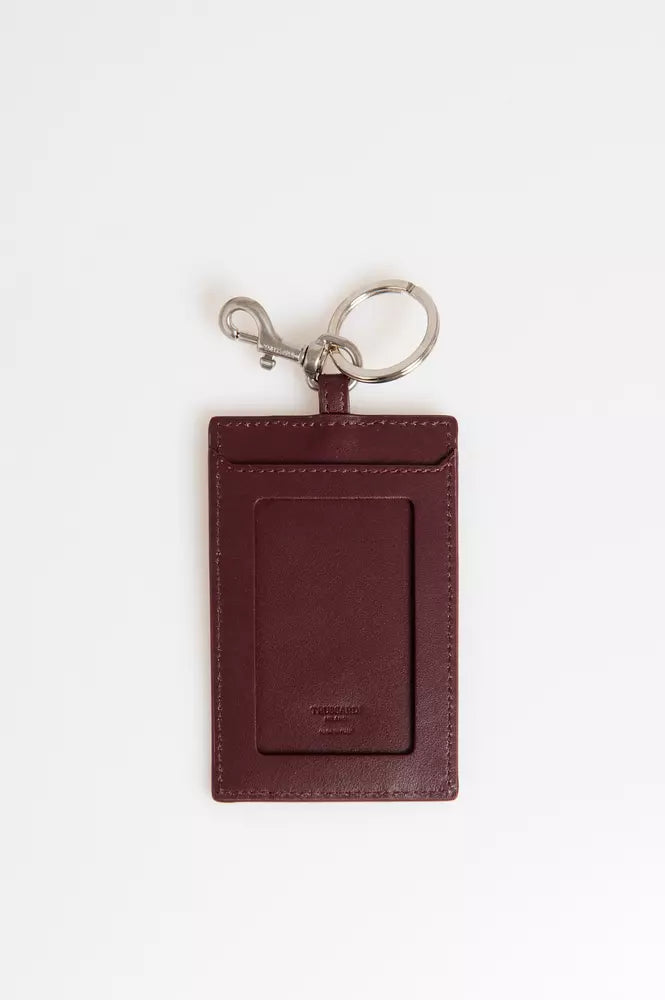 Trussardi Brown Leather Men Badge Holder -  Men´s Keychains -  Trussardi.