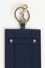 Trussardi Blue Leather Men Badge Holder -  Men´s Keychains -  Trussardi.