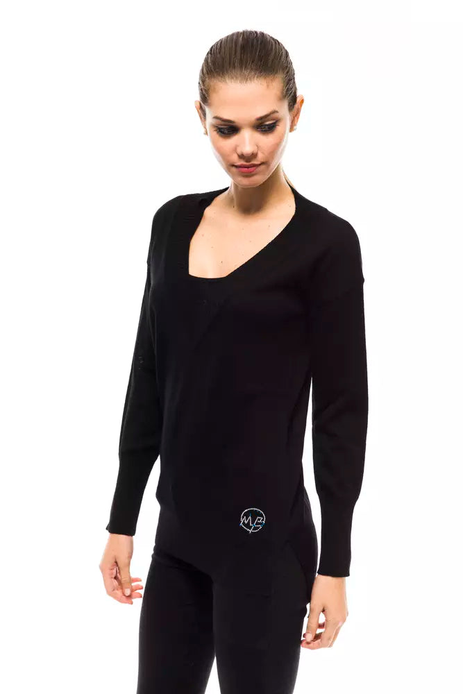 Montana Blu Black Wool Women Sweater -   -  Montana Blu.