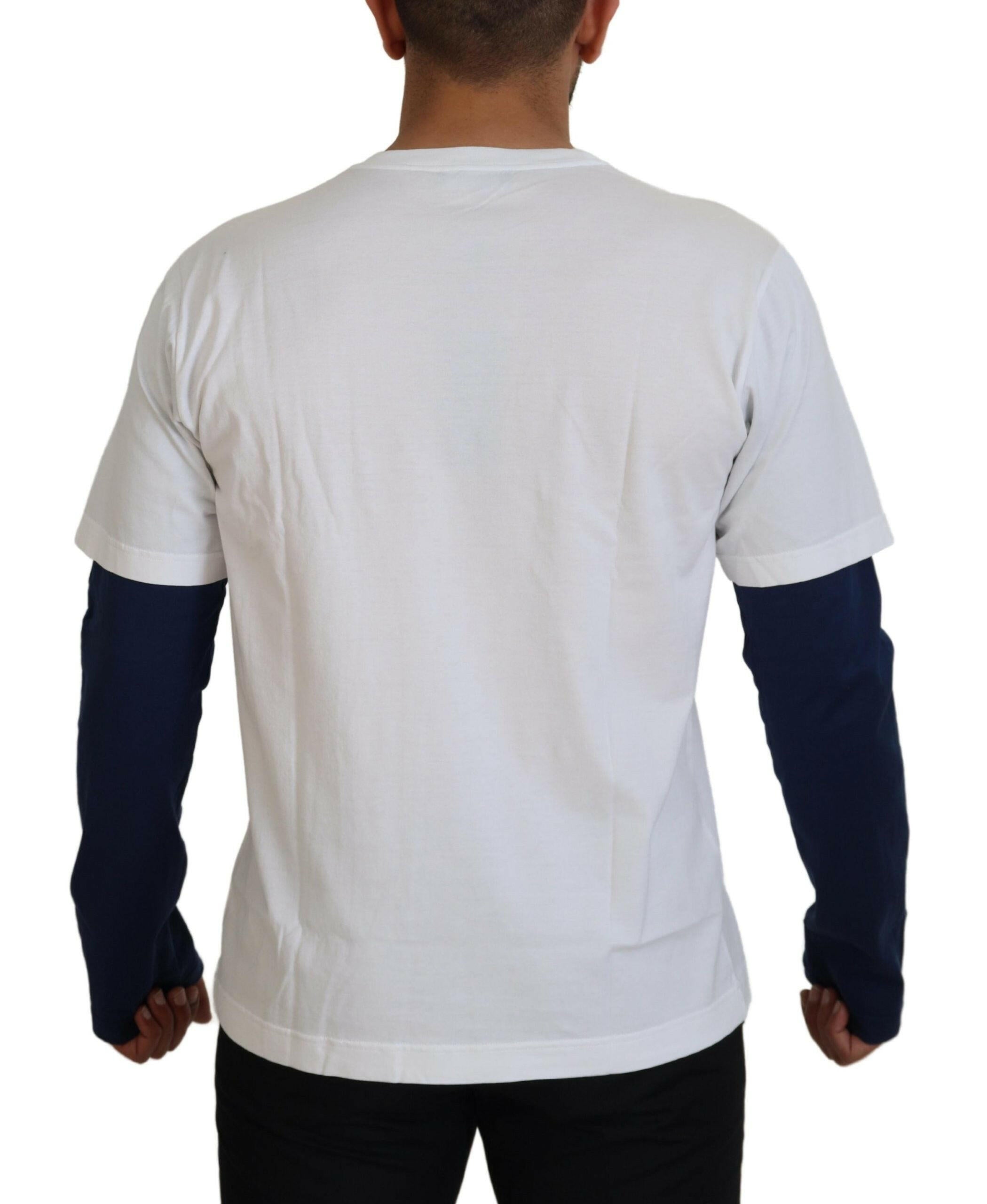 Dolce & Gabbana White Blue DG Crown Pullover Sweater -   -  Dolce & Gabbana.