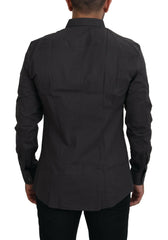 Dolce & Gabbana Gray SICILIA Slim Fit Stretch Dress Shirt -   -  Dolce & Gabbana.