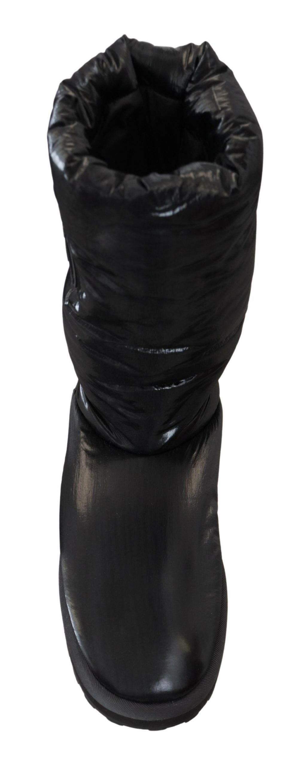 Dolce & Gabbana Black Boots Padded Mid Calf Winter Shoes -   -  Dolce & Gabbana.