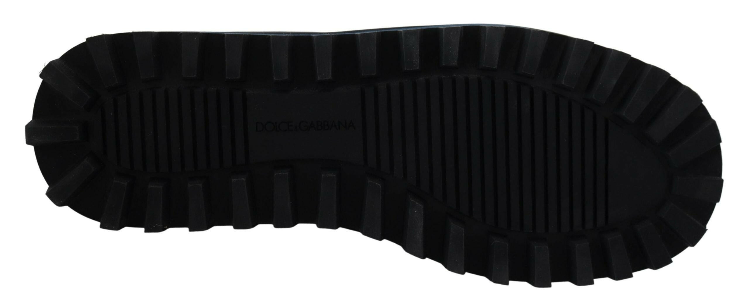Dolce & Gabbana Blue Nylon Boots Padded Mid Calf Shoes -   -  Dolce & Gabbana.