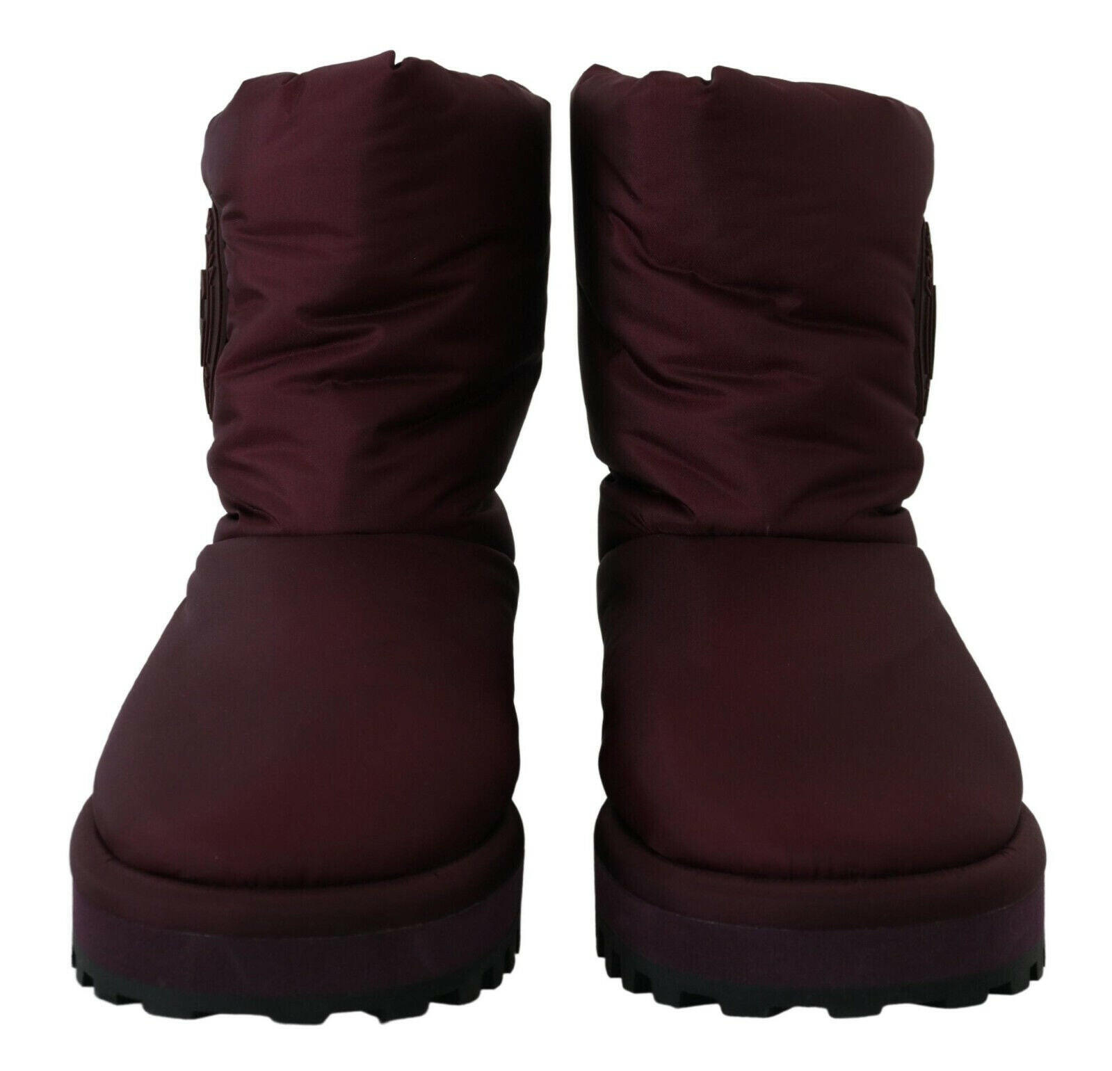 Dolce & Gabbana Bordeaux Nylon Boots Padded Mid Shoes -   -  Dolce & Gabbana.