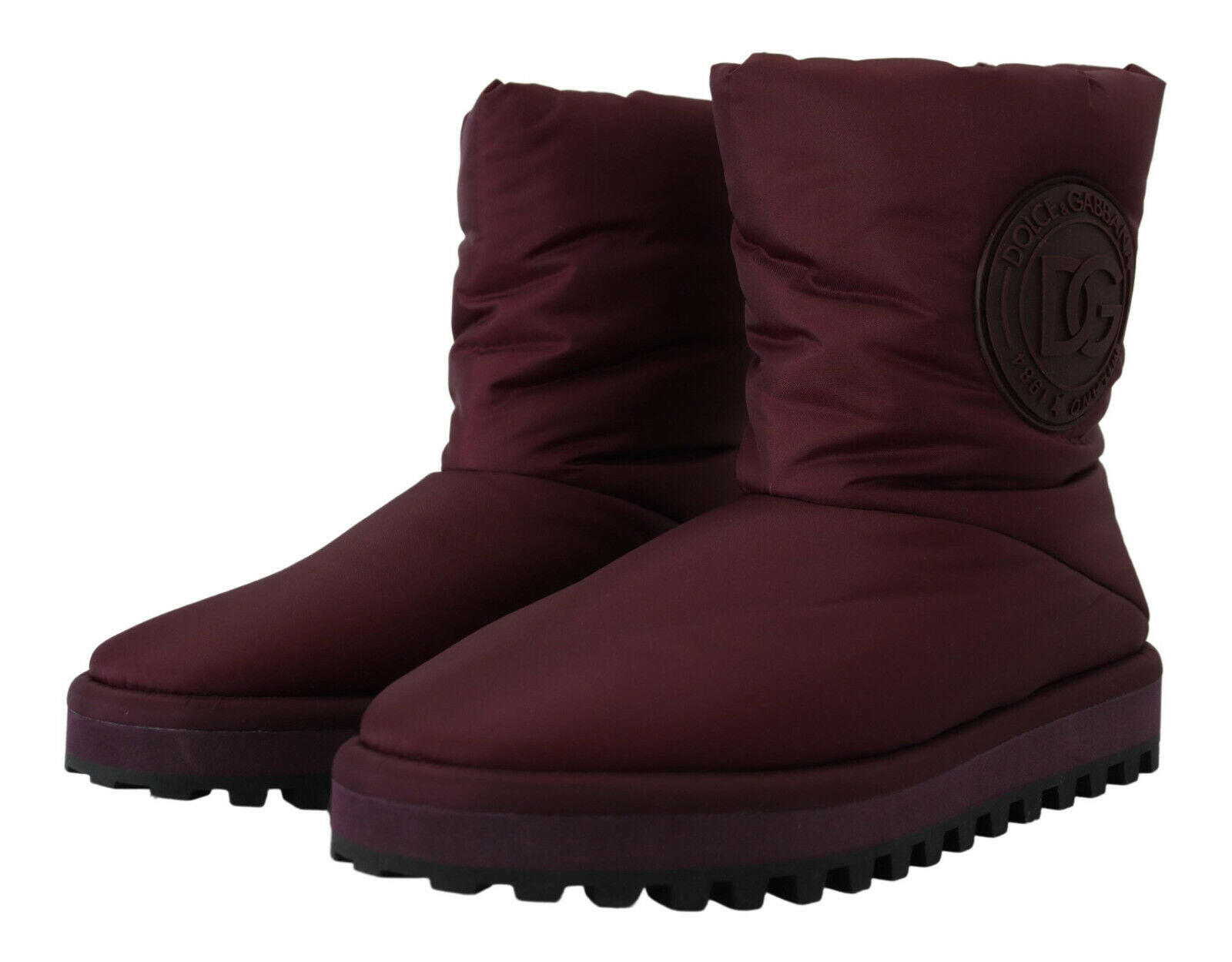 Dolce & Gabbana Bordeaux Nylon Boots Padded Mid Shoes -   -  Dolce & Gabbana.
