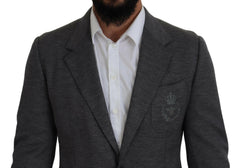 Dolce & Gabbana Gray Wool Stretch Slim Fit Jacket Blazer -   -  Dolce & Gabbana.
