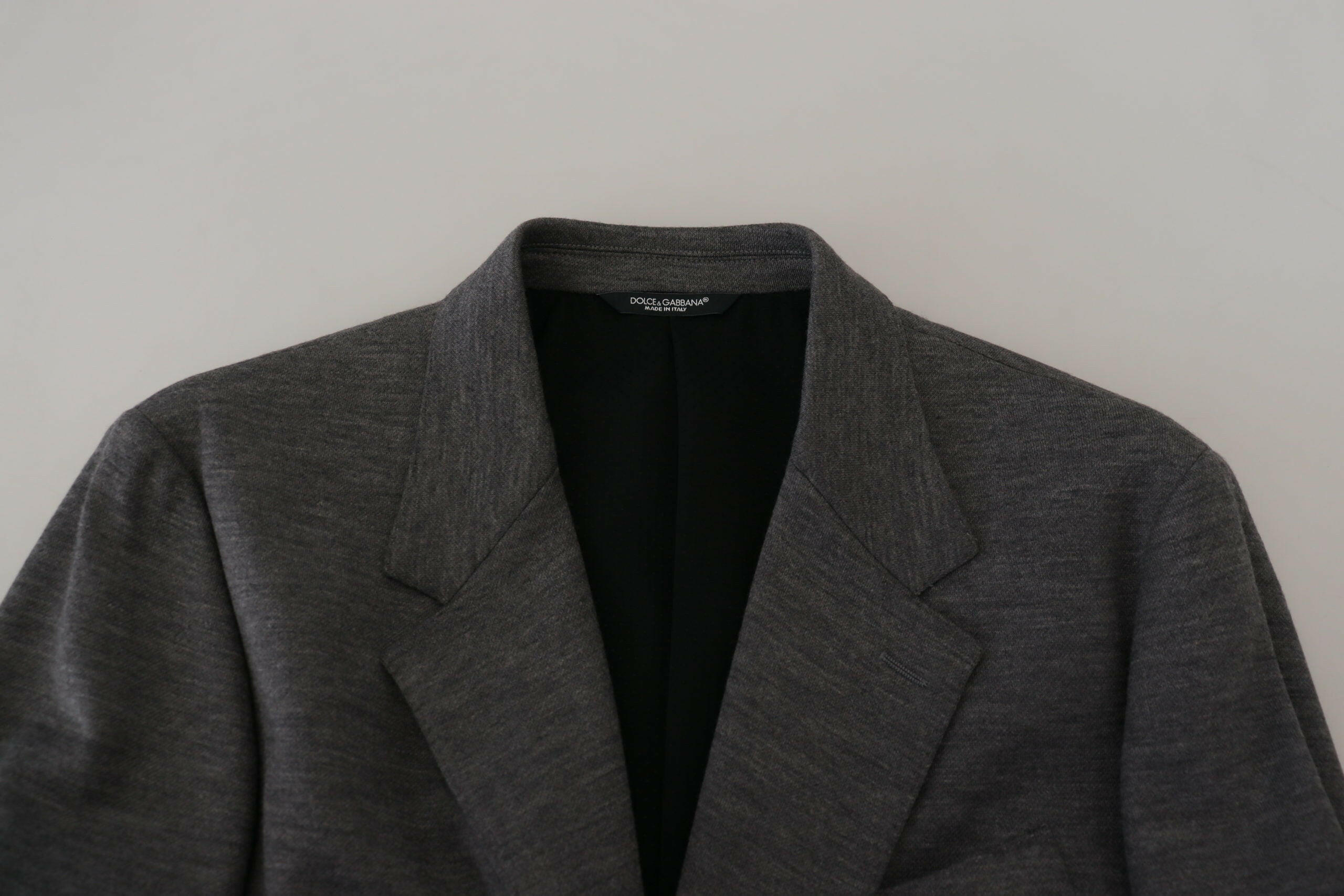 Dolce & Gabbana Gray Wool Stretch Slim Fit Jacket Blazer -   -  Dolce & Gabbana.