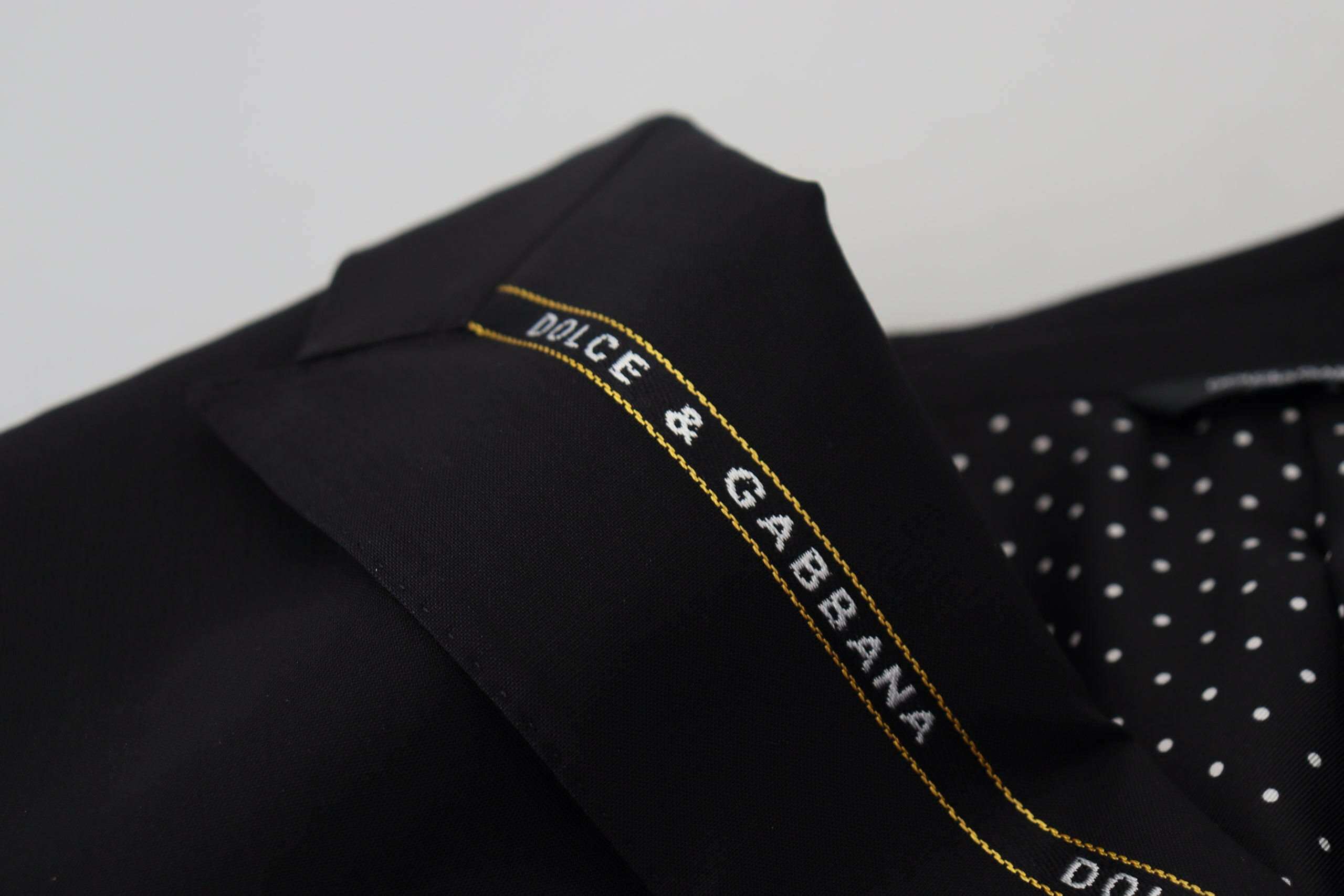 Dolce & Gabbana Black Wool Stretch Slim Fit Jacket Blazer -   -  Dolce & Gabbana.