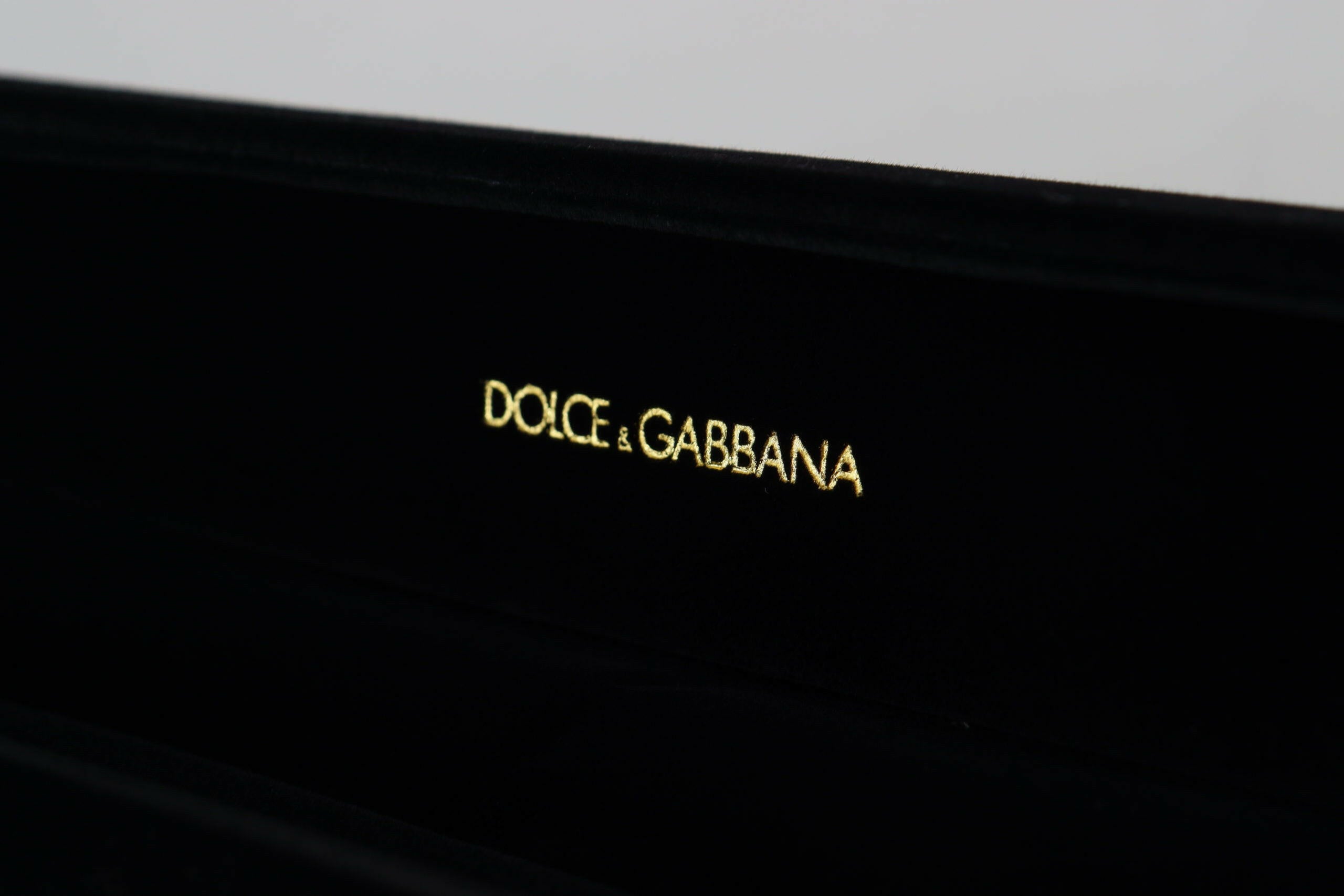 Dolce & Gabbana Black Velvet Logo Plaque Storage Bracelet Jewelry Box -   -  Dolce & Gabbana.