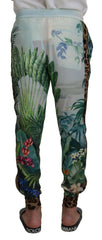 Dolce & Gabbana White Floral Printed Men Jogger Pants -   -  Dolce & Gabbana.