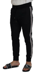 Dolce & Gabbana Black DG Print Mens Jogger Pants -   -  Dolce & Gabbana.