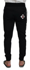 Dolce & Gabbana Black DG Print Mens Jogger Pants -   -  Dolce & Gabbana.