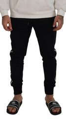 Dolce & Gabbana Black DG Print Mens Jogger Pants -   -  Dolce & Gabbana.
