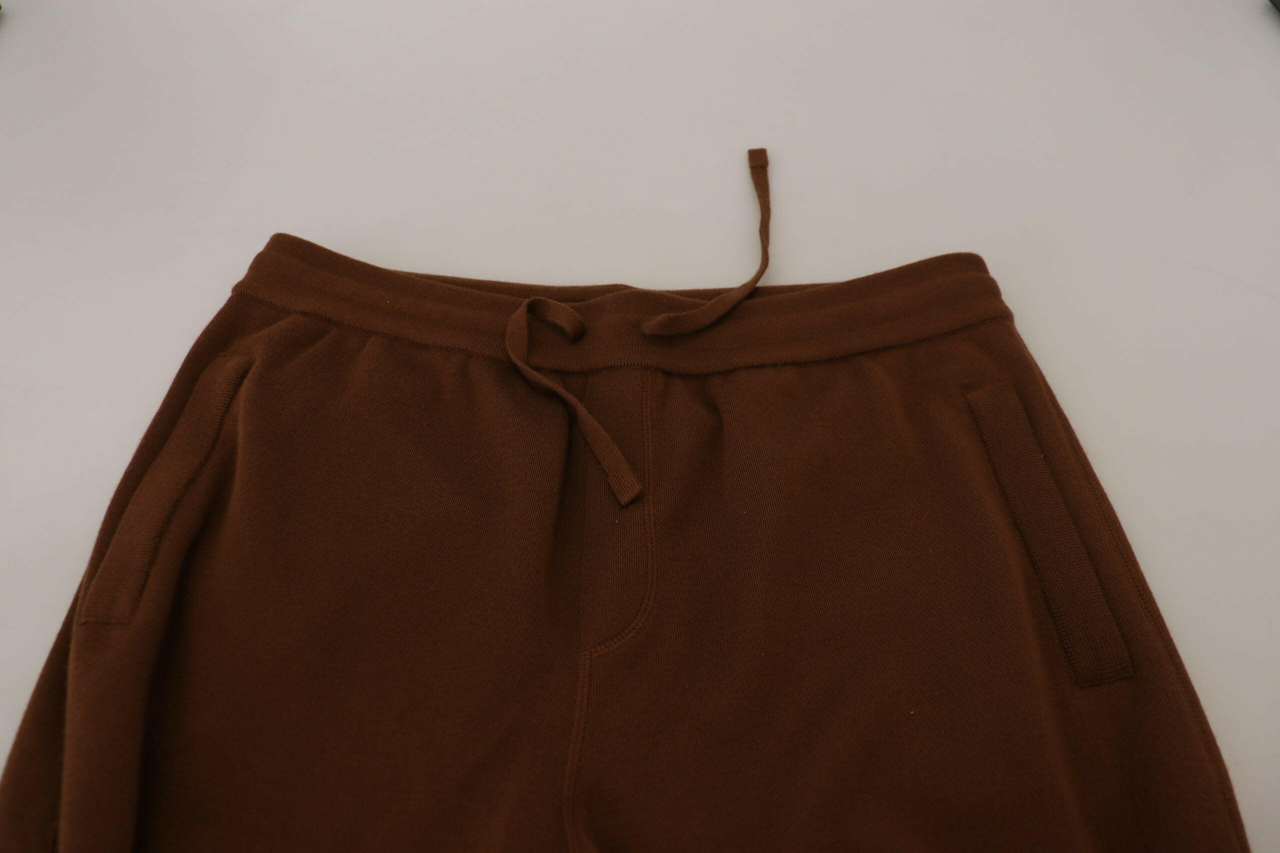 Dolce & Gabbana Brown Cashmere Men Drawstring Jogger Pants -   -  Dolce & Gabbana.